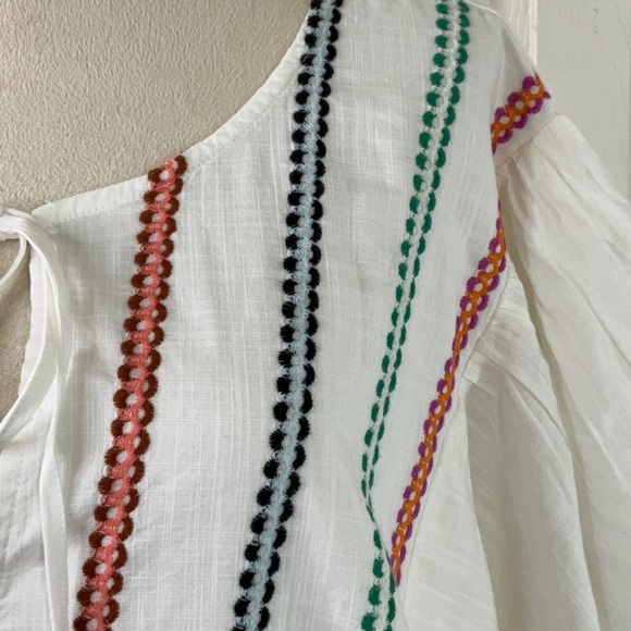 Women's Kimono Short Sleeve Embroidered A-Line Dress Knox Rose White Size 3X - Picture 13 of 15